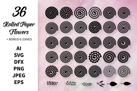 Download Rolled Paper 3D Flowers Set - Rolled Collection