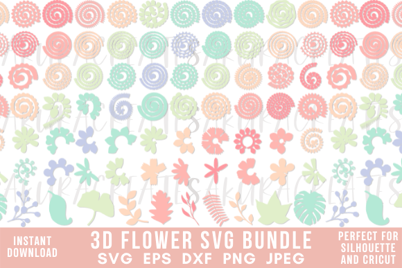 Download Paper Flowers Rolled Flowers Leaves 3d - Rolled Collection