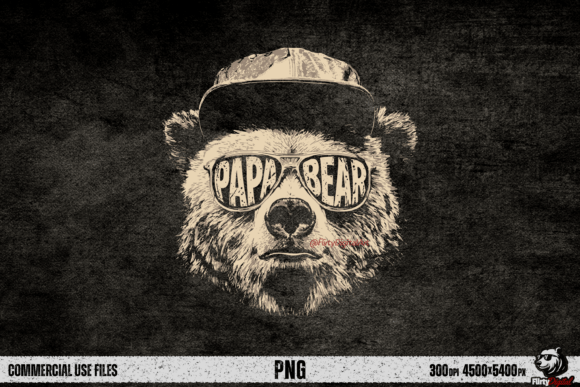 Download Papa Bear Sunglasses Vintage PNG - Papa bear Collection