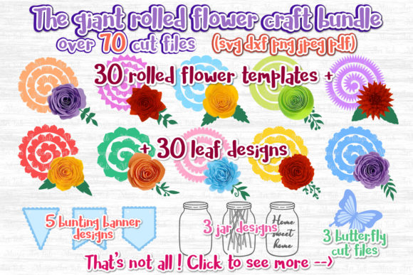 Download The Giant Rolled Flower Craft Bundle - Rolled Collection