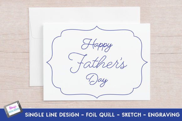 Download Single Line Happy Father's Day Design - Father's day design Collection