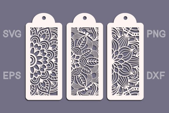 Download 3 Mandala Bookmark SVG Templates - Svg templates Collection