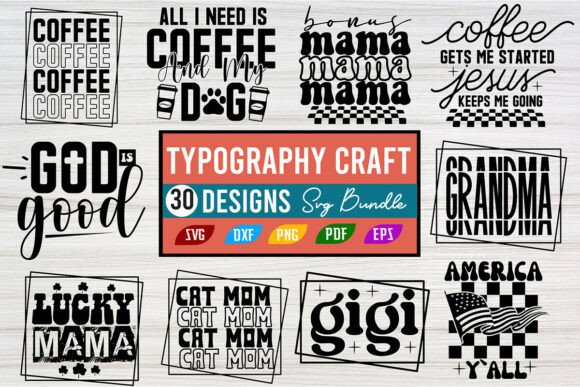 Download Typography Craft Svg Bundle - Premium Resources