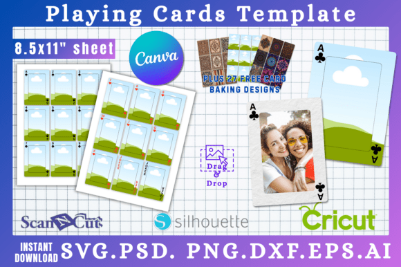 Download Pocker Playing Card Deck SVG Templates 1 - Svg templates Collection
