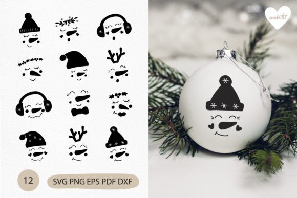 Download Snowman Faces SVG, Christmas Cut Files - Christmas cut files Collection