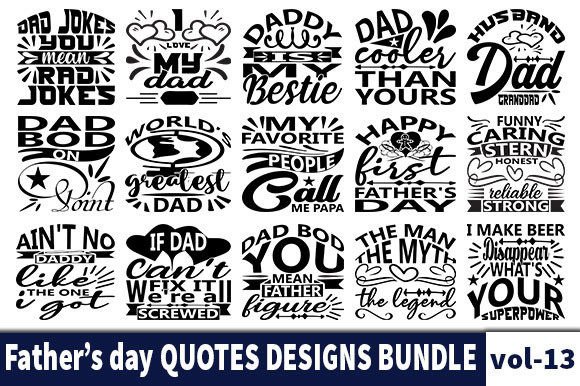 Download 15 Father's Day Design Bundle - Father's day design Collection