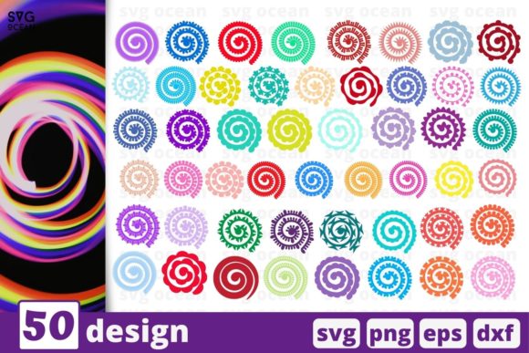 Download Rolled Flower SVG Bundle - Rolled Collection