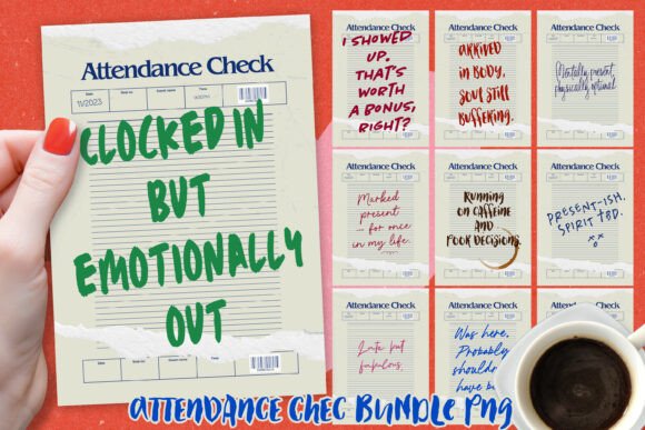 Download Funny Attendance Check PNG - Premium Bundle